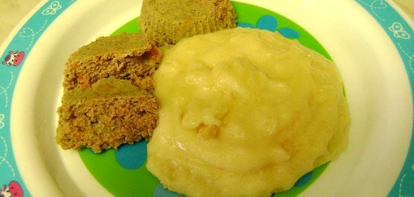 Детское печеночное суфле с овощным пюре