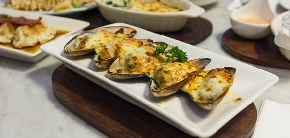 Запеченные мидии