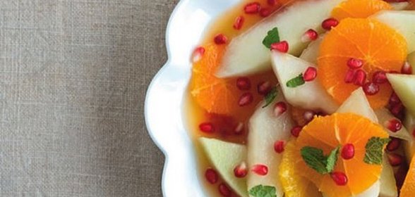 Салат из дыни и мандарина