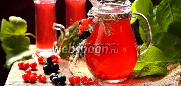 Компот из чёрной и красной смородины