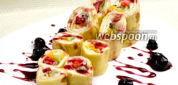 Блинчики с фруктовой начинкой