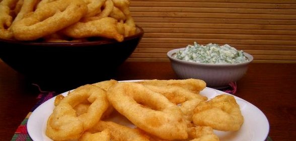 Кальмар, жаренный в кляре