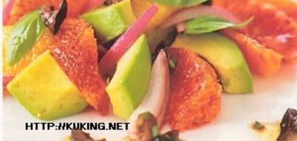 Салат из авокадо с апельсинами и заправкой