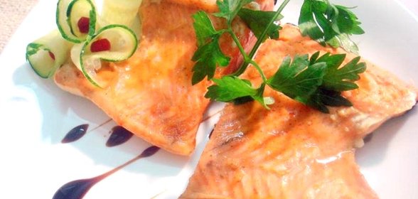 Лосось под горчицей и кленовым сиропом