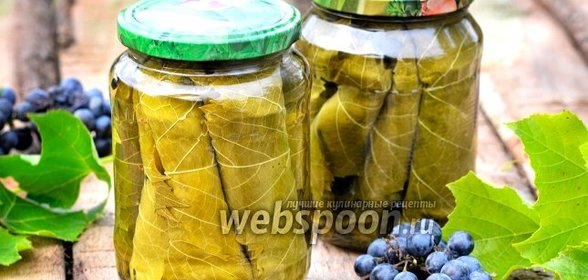 Солёные виноградные листья для долмы