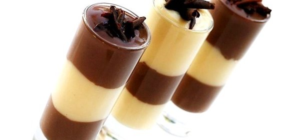 Пудинг шоколадно-ванильный