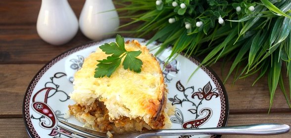 Запеканка мясная с рисом