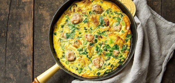 Фриттата со спаржей