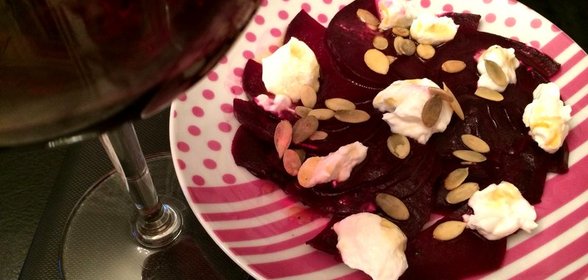 Печеная свекла с сыром