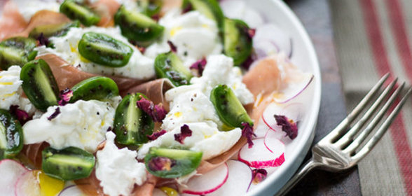 Салат с редисом и киви