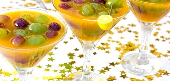 Желе из облепихи с виноградом