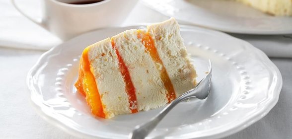 Творожная пасха с апельсиновым желе и соусом из кагора