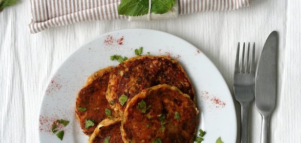 Лепешки из кабачков с брынзой