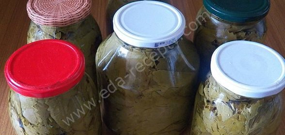 Маринованные виноградные листья