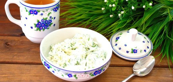 Творог с зеленью