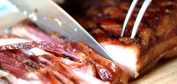 Сало в коптильне