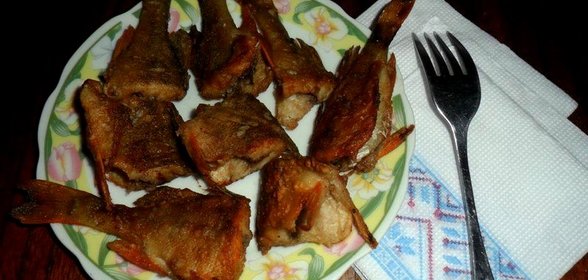 Жареный окунь