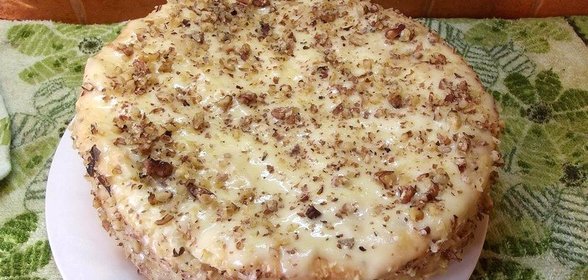 Наполеон с грецкими орехами