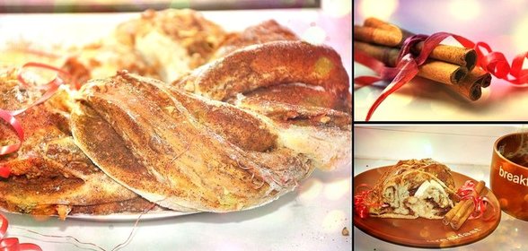 Крендель с корицей и орехами