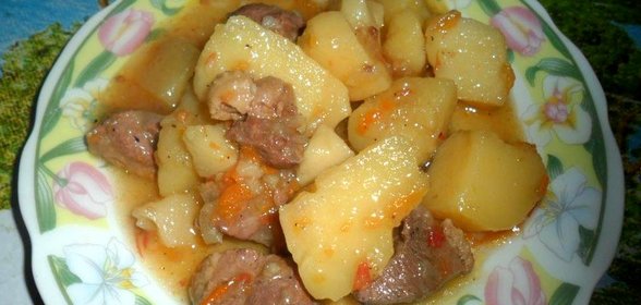 Жаркое с гусиного мяса