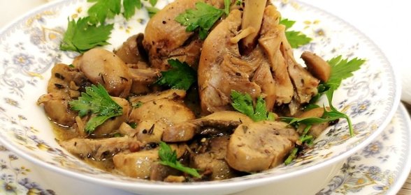 Курица с шампиньонами