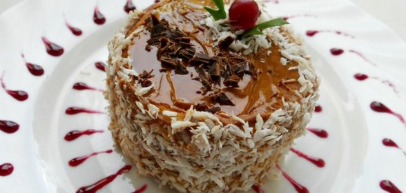 Пирожное из творожного теста на сковороде