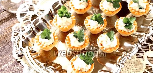 Тарталетки с печенью трески
