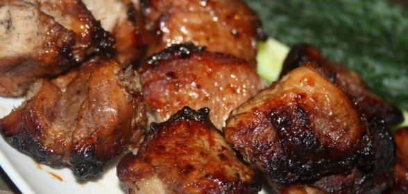 Шашлык из свиной вырезки в квасе