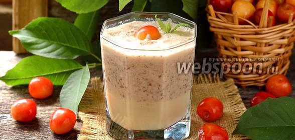 Молочный коктейль с черешней