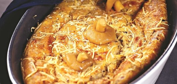 Пудинг из соленых грибов