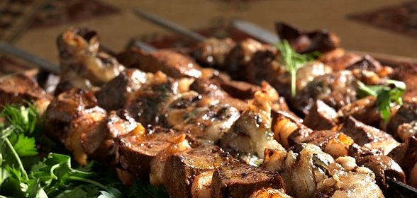 Шашлык из печени