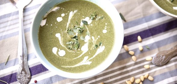 Крем-суп со шпинатом в мультиварке