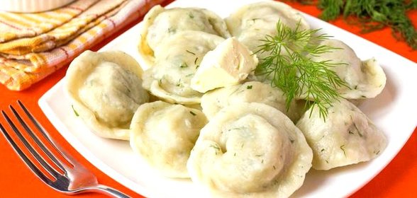 Пельмени из свинины с укропом