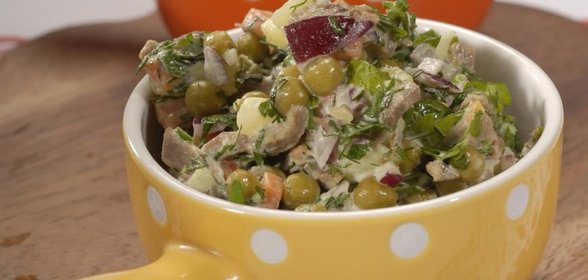 Салат со свиным языком