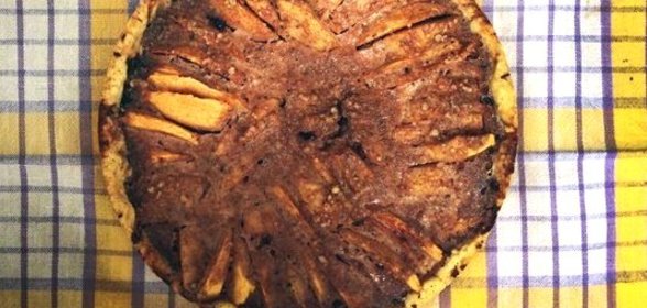 Яблочно-шоколадный пирог