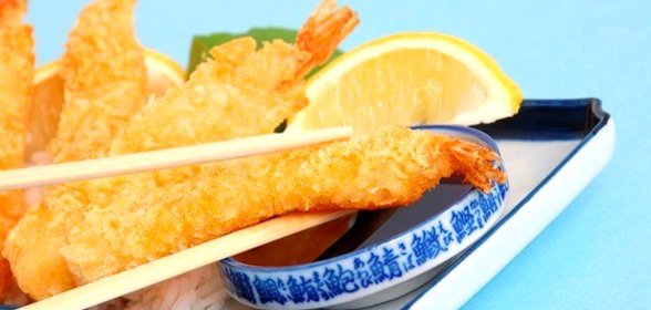 Жареные королевские креветки