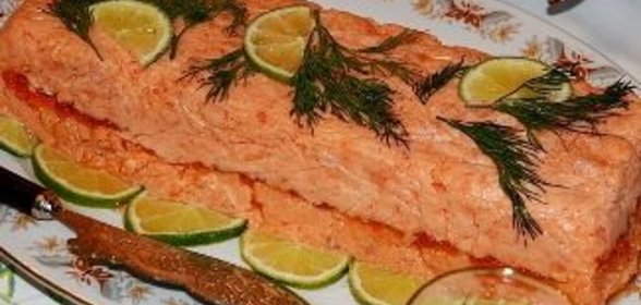 Рыбный паштет с красной икрой