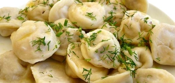Постные пельмени с капустой