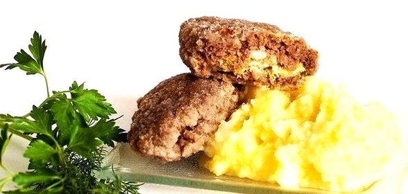 Зразы из манки с мясом