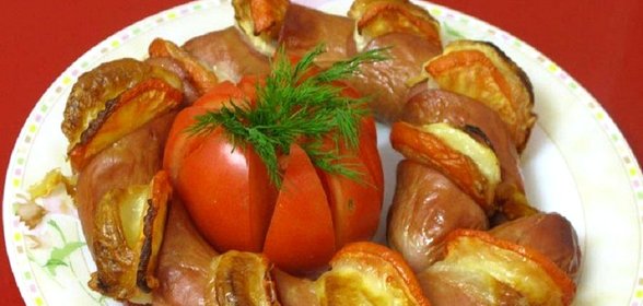 Слоеная сосиска