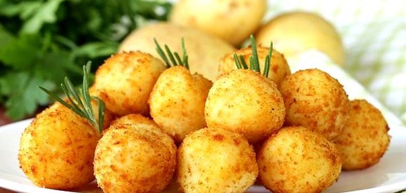 Картофельные крокеты постные
