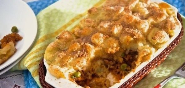 Запеканка с фаршем с овощами