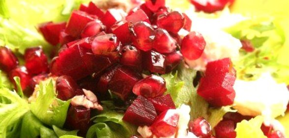 Винегрет с апельсином и козьим сыром