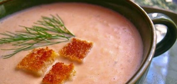 Крем-суп из лосося