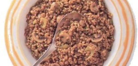 Плов из ячменя с грибами