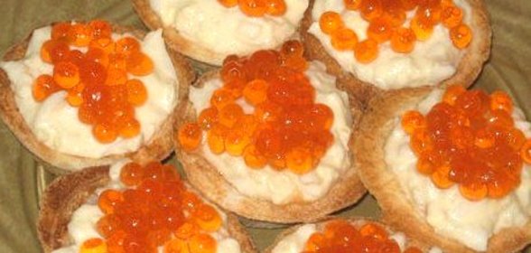 Тарталетки с мясом криля и свеклой