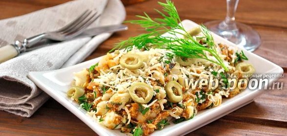 Салат с сардиной и сыром