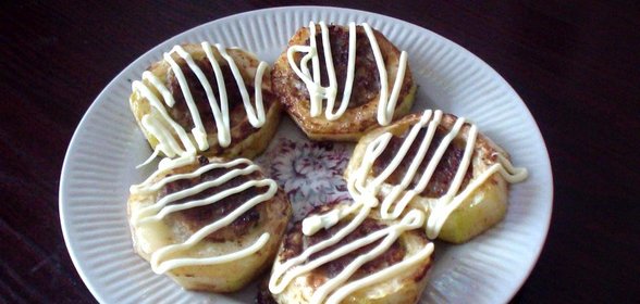 Кабачковые кольца с мясом