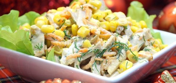 Салат с мясом «Огонёк»