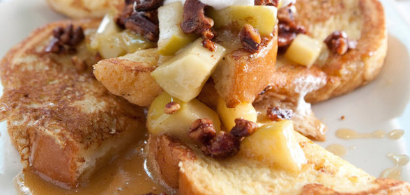 Французские тосты с яблоками